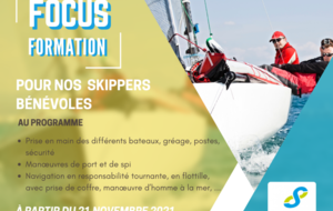 Focus formation - nouvelle initiative pour nos skippers bénévoles