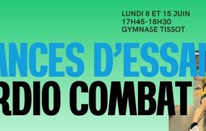 💥 Cardio Combat : séances d’essai les 8 et 15 juin !