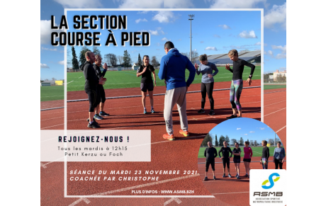 Section course à pied - séance du mardi 23 novembre 2021