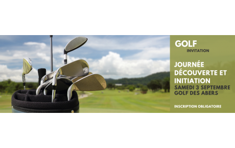Invitation journée découverte et initiation samedi 3 septembre au golf des Abers