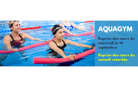 Aquagym : organisation de rentrée modifiée