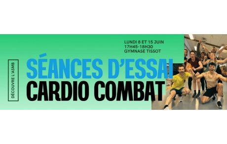 💥 Cardio Combat : séances d’essai les 8 et 15 juin !